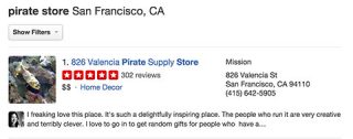 pirate store yelp